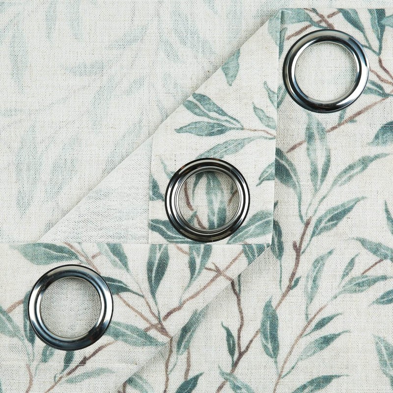 VOGOL Natural Grommet Curtains for Kitchen, 63 Inches Long Vivid