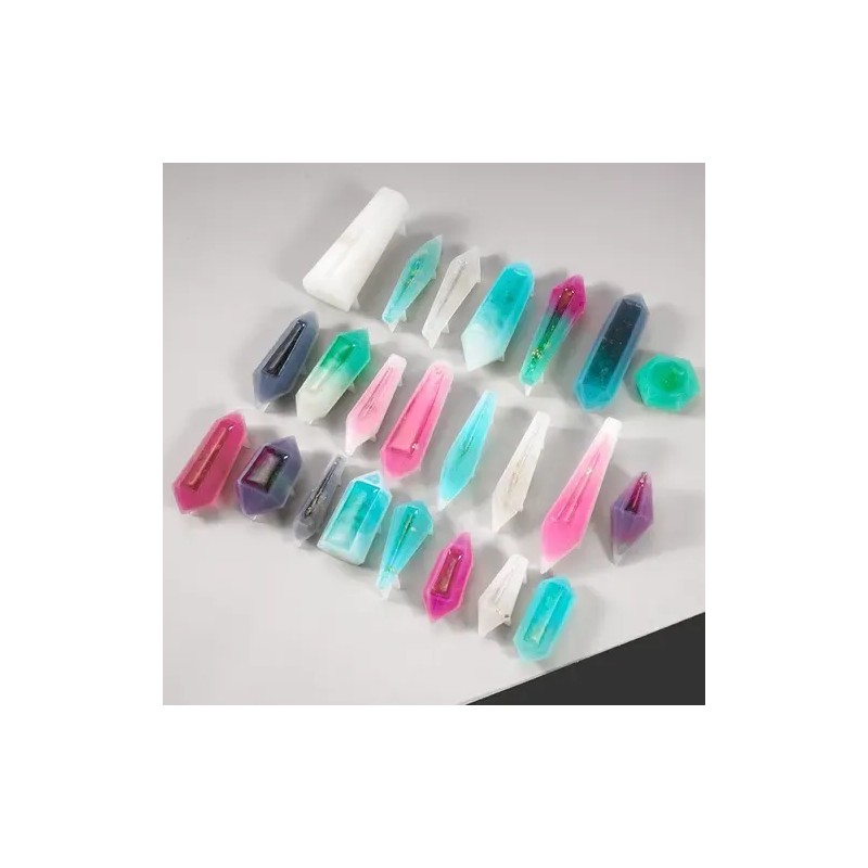 Molde De Péndulo De Resina 18pcs Moldes De Cristal De