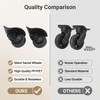Alomejor 1 Pair Luggage Wheels Replacement A52 Mute Swivel Wheels