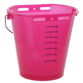 Kerbl Drinking bucket (livestock drinking bucket), pink, transparent, with scale, without accessories - 14268