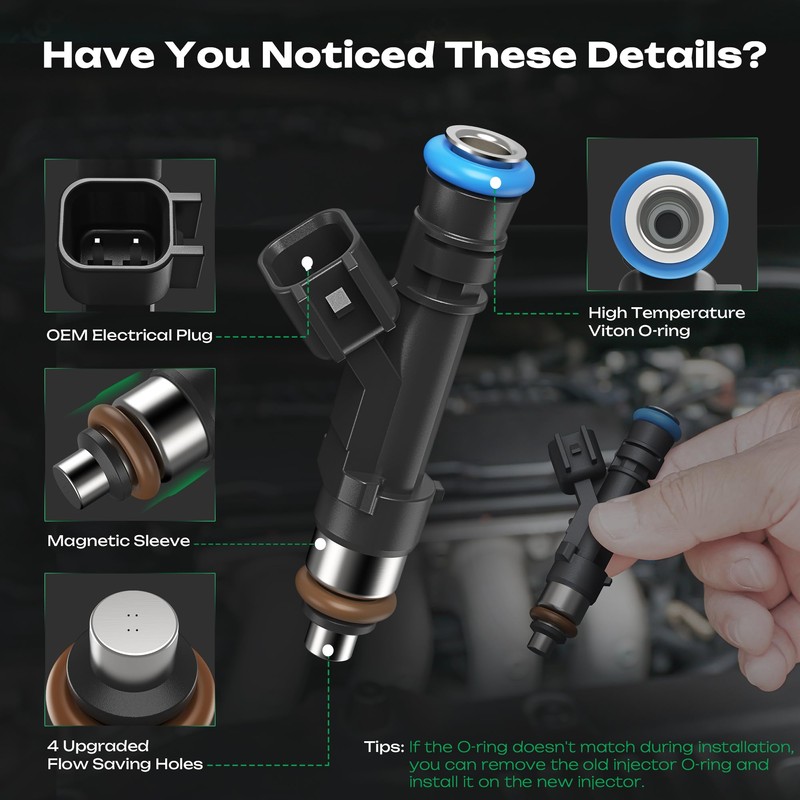 Fuel Injectors Set of 8 BR3Z9F593A Compatible with Ford F-150