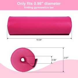 Tepemccu Gymnastics Bar Pad for 0.98" Diameter Folding Gymnastics Bar (Pink)