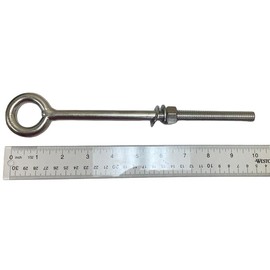US STAINLESS Stainless Steel 316 Eye Bolt 1/2" x 10" UNC Short Thread Marine Grade