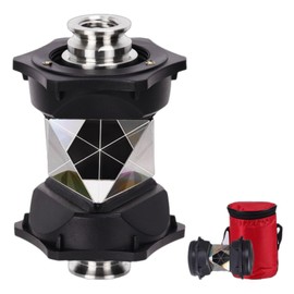 Total Station Prism, 360° Reflective Survey Prisms, 5/8-11 Female Thread Compatible with Topcon Sokkia Land Surveying Equipment, Protective Bag & Covers