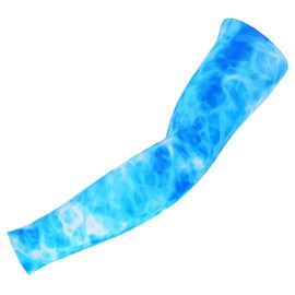 Aueyan Arm Sleeves for Men Blue UV Protection Sleeves to Cover Arms, Mangas Para El Sol Para Hombre Mens Tattoo Cover Up Sleeves Cooling Sun Sleeve Men's Accessories Summer