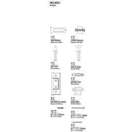 Everbilt 28 in. Bi-Fold Closet One Door Hardware Set No Track New