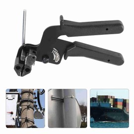 Zopsc Metal Zip Ties Tool, Stainless Steel Cable Tie Gun, Automatic Tensioning/Cutting Tool for Repair Fences, Pipes, Chain Links, Head Wrap