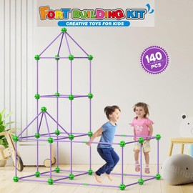 140 PCS Fort Building Kit for Kids Age 4-10, Den Building Kit Fort Toys