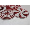 COTTON CRAFT Christmas Beaded Table Runner - Candy Cane -
