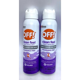 OFF! Clean Feel Insect Repellent Aerosol 5 oz (Pack of 2)