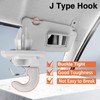 EVRBUL 2PCS Grey Inner Sun Visor Clips Holders Supports Brackets