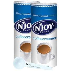 N'Joy Coffee Creamer Powder Easy Pour 16oz Canisters (2pk) Non Dairy w/CC's Sweets & Snacks Custom Scoop