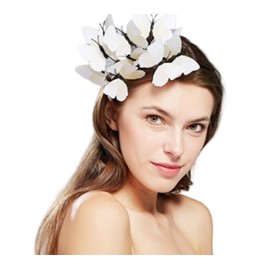 ZOONAI - Diadema de mariposa para mujeres y niñas, diadema monarca Derby mariposa para el pelo, aro de boda, fiesta, festival, accesorios para el cabello (azul, talla única)