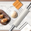 Mepple Marble Rolling Pin with Stainless Steel Handle for Fondant,
