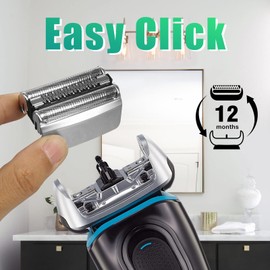 Series 8 83M Electric Shaver Head Replacement,Compatible with Braun S8 Replacement Head Electric Razor Blades Model 8370cc,8340s,8350s,8467,2 Pack