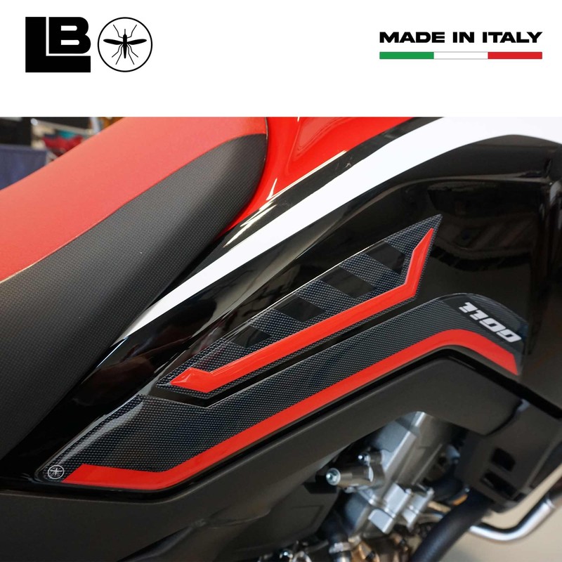 labelbike - 2 x 3D Motorcycle Side Protector Stickers Compatible