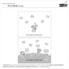 Lawn Fawn LF3668 It's A Bird! 3X4 Clear Stamp Set