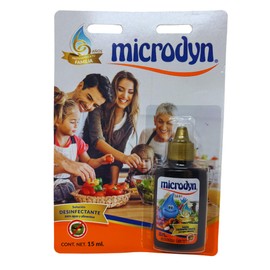 Microdyn Fruit and Vegetable Wash Solution with Ionized Silver, Non-Toxic, Iodine-Free, Odorless & Flavorless, 15 mL