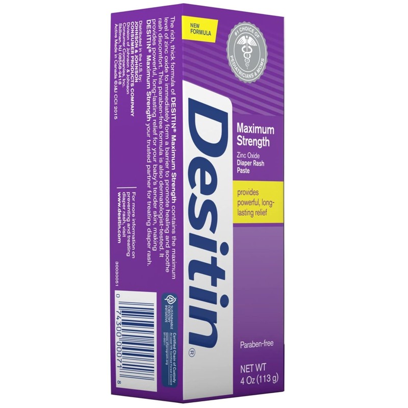 Desitin Maximum Strength Zinc Oxide Diaper Rash Paste, 4 Ounce