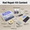 Aventik Fishing Rod Repair Kit Complete with Accessories, Carbon Fiber