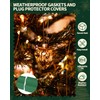 16 Pack Weatherproof Gaskets and Plug Covers with Anti-Loss Lanyard,