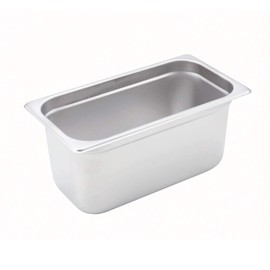 Stainless Steel 1/3 Size Anti-Jamming Steam Table Pan - 6" (22 gauge)