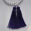 Nenju Shokunindo Women's Necklace Genuine Crystal Silk Tube Purple Navy