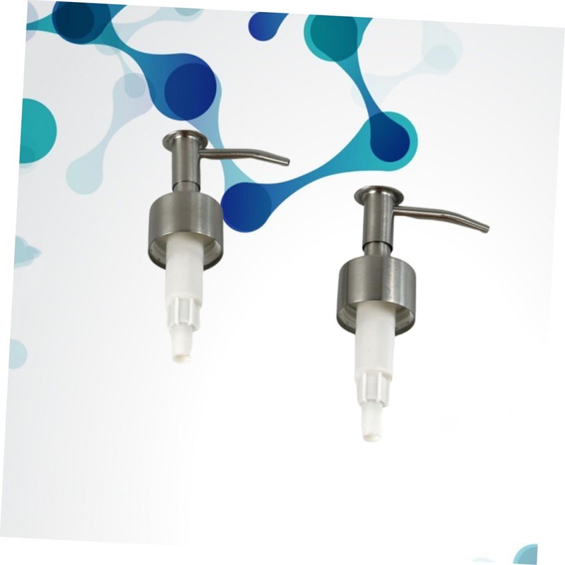 LABRIMP 2pcs Stainless Steel Lotion Pump Heads Press Pump Bottle