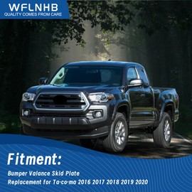 WFLNHB Front Lower Bumper Valance Panel Skid Plate Black Replacement for Taco-ma 2016-2020 TO1095205 5391104210