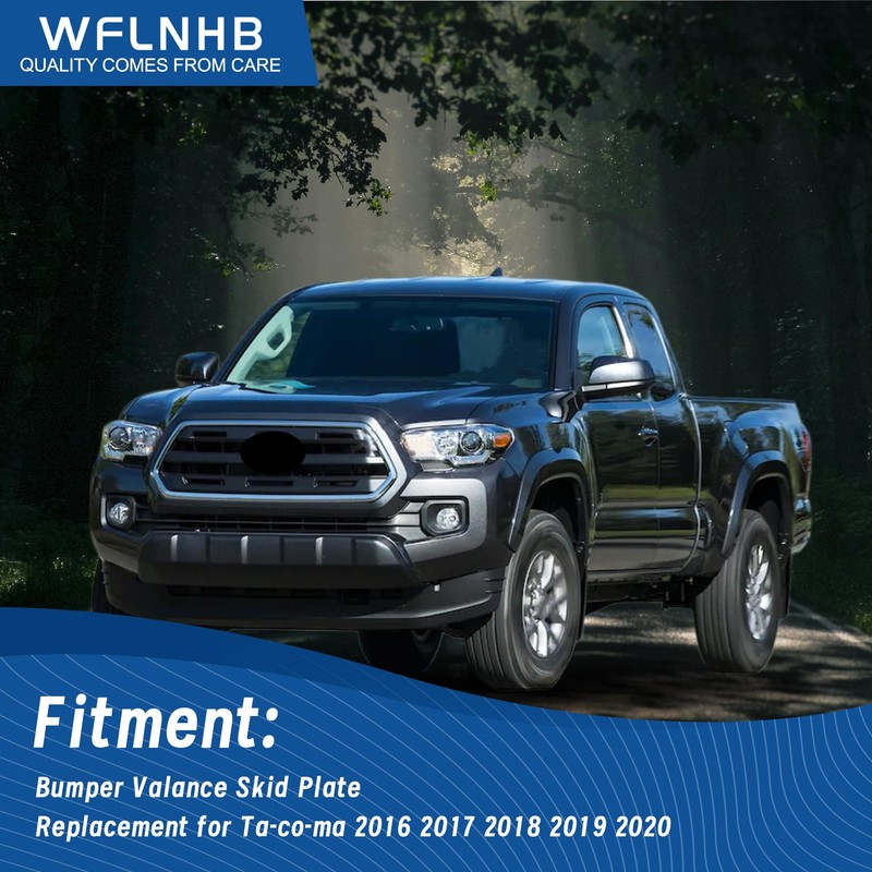 WFLNHB Front Lower Bumper Valance Panel Skid Plate Black Replacement