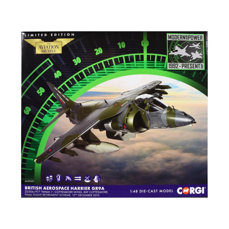 DCD British Aerospace Harrier GR9A Diecast Aircraft 'ZG506/P77 Ninja 1'