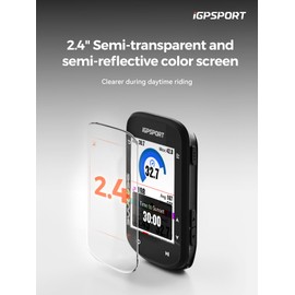 iGPSPORT BSC200S Bike Computer Cycling Computer Bike GPS Computer With 2.4'' Color Display Continuous Ride Function Motion Detection One-Touch Navigation Compatible Smart Radar Taillight