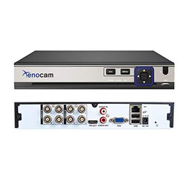 Xenocam 8CH 5M-N/1080N Full High Definition Hybrid for AHD/TVI/CVI/Analog/Onvif IP DVR H.265 CCTV Video Recorder P2P Remote Phone Monitoring for Home Security Surveillance System Camera (NO HDD)