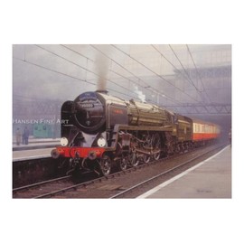 70000 Britannia British Railways Railway Steam Train Locomotive Birthday Card