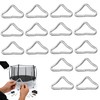 TUESMEILL 40pc Trampoline Triangle Rings,Stainless Steel Triangle V Rings Buckle