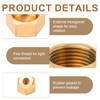 10pcs 3/8'' NPT Brass Pipe Cap, Brass Fittings with Rubber