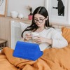 Soft Blues Electrical Blue Pillow Stand with Pocket - Lazy