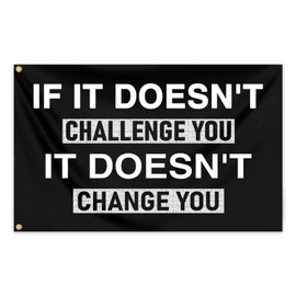 Motivational 3x5 Ft Gym Inspirational Flag for Home Gym Wall Decor and College Dorm Room Office