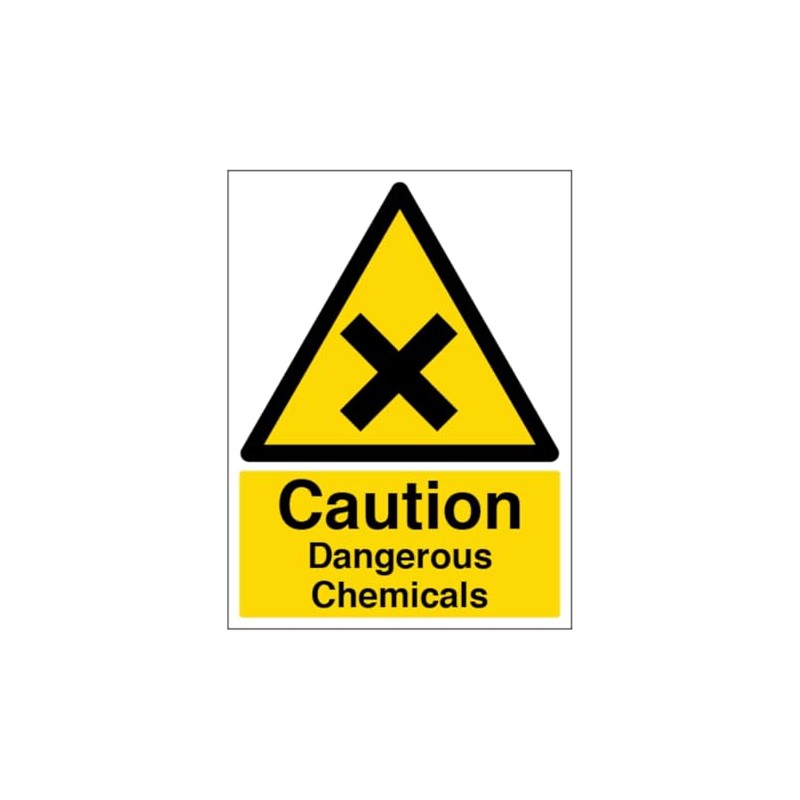 V Safety Caution Dangerous Chemicals - Portrait 150 x 200