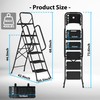 BONTEC 5-Step Ladder, 400lbs Max Load, Folding Step Stool with