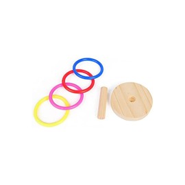 Bird Training Toy, Wooden Parrot Basketball Toy with Colorful Stacking Rings, Fun Interactive Toys for Small and Medium Birds, Budgie Bird Toys for Training, Exercise, Play and Entertainment