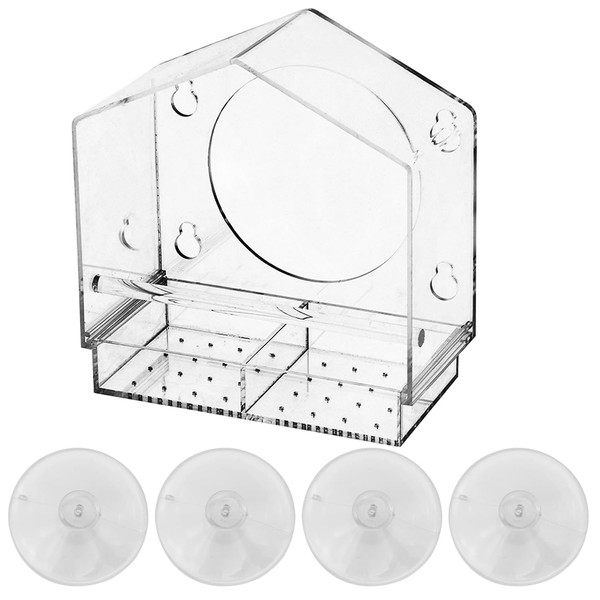 Window Bird Feeder, CTRICALVER PC Plastic Roof Window Feeder (20