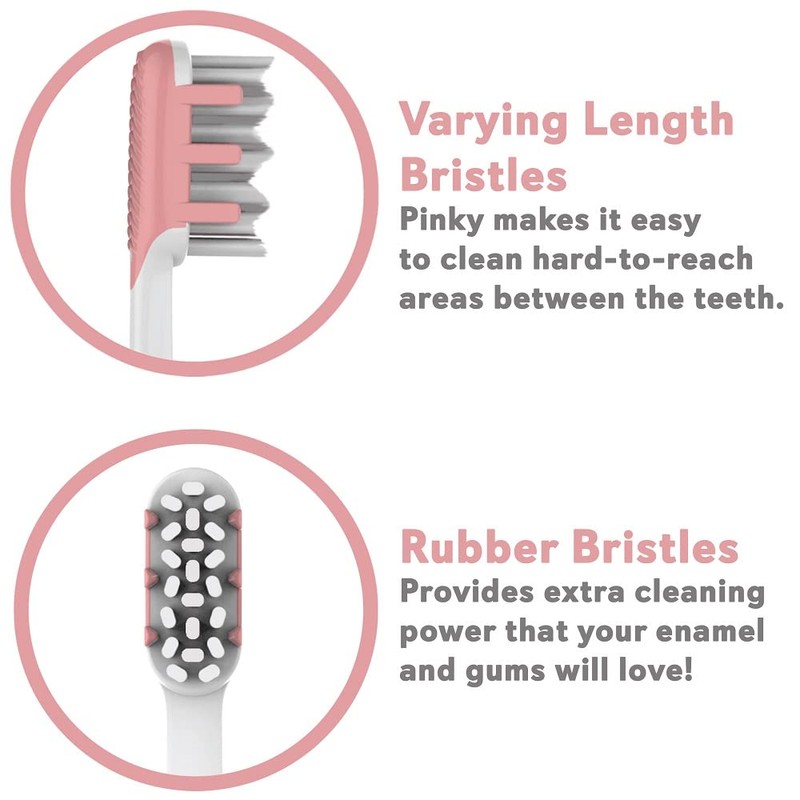 SnapWhite Pinky Rechargeable Electric Toothbrush for Adults & Kids, Soft