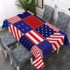 Walmsco Tablecloth Flag Star Patchwork Pattern Decor For Dining Room
