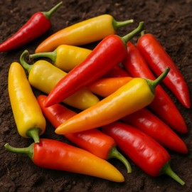 Richie’s Growth Market Hungarian Hot Wax Pepper Seeds, Heirloom, Non-GMO, Medium Heat, Free Shipping - 300 Seeds