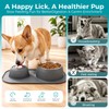 Dog Licking Bowl with Rolling Ball,Food and Water Bowl Set