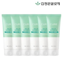 김정문알로에 큐어 리알로에 수딩젤 150ml 6개 Kim Jeong Moon Aloe Cure Real Aloe Soothing Gel 150ml 6 Pieces