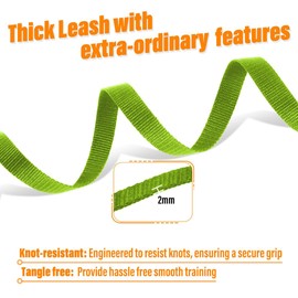 Loutep Dog Training Leash 15ft 20ft 30ft 50ft 100 feet - Extra Long Leash for Dogs with Padded Handle for Small Medium & Large Puppy Breed, Outdoor obedience, Agility Nylon Recall line Lead