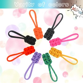 Replacement Zipper Pulls, BENBO 16PCS Universal Nylon Zipper Repair Kit Assorted Color Zipper Slider Pull Tab Zipper Strong Nylon Zipper Fixer Hand Woven Rope Zipper Handle Cord Pull Tab for Backpack