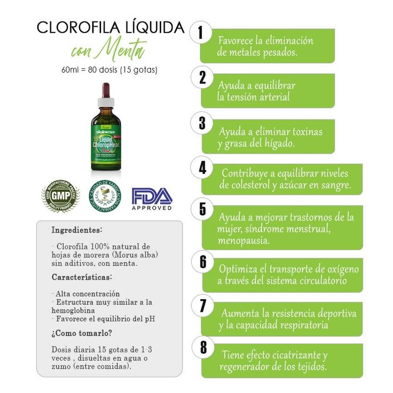 Alkaline Care Alkaline Care Clorofila con Menta 60 ml